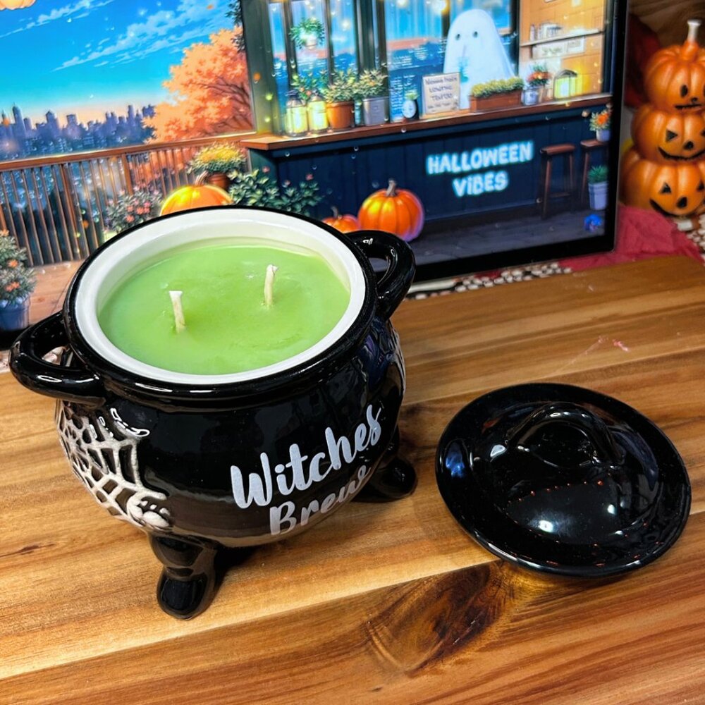 Witches Brew Cauldron Candle – Wild Mountain Honey & Vanilla, 16oz Fall Magic
